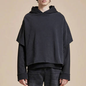 Sudadera con capucha de gran tamaño con logotipo personalizado, Sudadera con capucha en blanco Unisex Essentials - Product Image 5