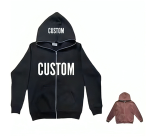 Venta al por mayor de sudaderas sólidas con cremallera para hombre y sudaderas elaboradas con forro polar de algodón 100% de primera calidad - Product Image 1