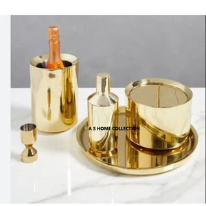 Hammered Texture Design With Shiny Gold Plated Champagne <b>Ice</b> <b>Bucket</b> Restaurants And Professional Barware Sets - Product Image 3
