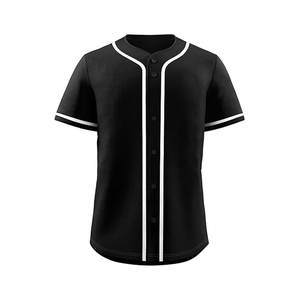 Impression Baseball Chemises unies Bleu Baseball Top Mens Sublimation Prix pas cher Maillot de Baseball - Product Image 1