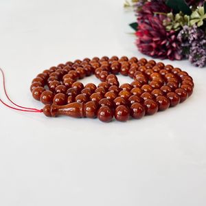 Tasbih vintage marron, 99 perles en ambre baltique naturel, perles de prière - Product Image 4