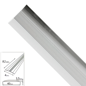 Bordo Adesivo per Tappeti in Metallo Argento 82,0 cm. - Product Image 1