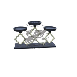 2023 superventas candelabro decorativo de Navidad soporte de pilar de aluminio soporte de acrílico de cristal para el hogar boda vela de Metal - Product Image 2