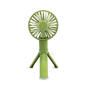 Mini ventilateur portable USB vert DC 5W, pliable avec trépied, batterie rechargeable, 3 vitesses, commande par bouton, pour extérieur et hôtel - Product Image 1