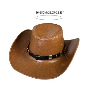 Chapeau de cow-boy/pêcheur en cuir réglable unisexe, nouvelle mode 2025 - Cadeau décontracté pour adultes pour les amateurs de camping et d'escalade, toutes saisons - Product Image 6