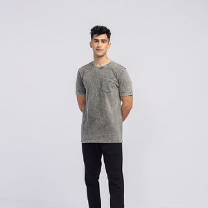 เสื้อออกกำลังกายแบบกรดสำหรับผู้ชายเสื้อออกกำลังกายระบายอากาศน้ำหนักเบาเป็นมิตรกับสิ่งแวดล้อมเสื้อ100% ผ้าถักสไตล์สตรีท - Product Image 4