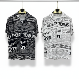 Chemise à manches courtes pour homme à motifs modernes – Coupe décontractée, tissu léger, design estival élégant pour un usage décontracté, tenue de vacances - Product Image 1