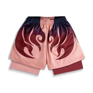 One Piece Character Symbols Anime Print Double <b>Layer</b> Two Piece Gym Workout Shorts Summer Quick-dry Comfy Lightweight - Product Image 2
