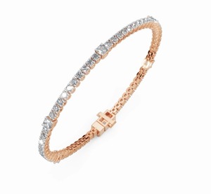 สร้อยข้อมือเพชร Arsinoe Rhythm Tennis 4.142 กะรัต 66 เม็ด ทอง 9k 14k 18k สีเหลือง สีโรสโกลด์ สีขาว เครื่องประดับหรูหรา เพชรเพาะเลี้ยงในห้องปฏิบัติการ 66 ชิ้น - Product Image 4