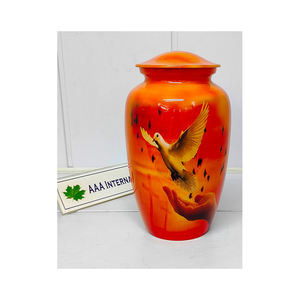 Urne commémorative en métal de qualité exceptionnelle au design moderne pour cendres Urne souvenir en aluminium Urnes funéraires/de crémation pour adultes - Product Image 1