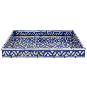 Luxury Custom-Size Serving <b>Tray</b> for Home Decor Handmade <b>Wood</b> MDF with Gorgeous Oval Patterns for <b>Table</b> Food Serving - Product Image 3