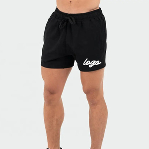 กางเกงขาสั้นเบอร์มิวดาสำหรับผู้ชายผ้าคอตตอนสีทึบเสื้อผ้าใส่เล่นยิมย้อมสีล้วนสไตล์ลำลองโลโก้ออกแบบได้ตามต้องการ - Product Image 1