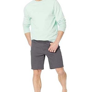 เสื้อสเวตเตอร์คอกลมของผู้ชายเสื้อสเวตเตอร์คอกลมสีเดียวผ้าคอตตอน100% จากปากีสถานดีไซน์ทันสมัยแบบเรียบง่าย - Product Image 6