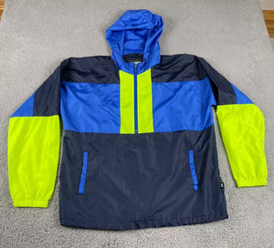 Vêtements personnalisés Veste coupe-vent décontractée en nylon léger à blocs de couleurs Veste de jogging coupe-vent - Product Image 2