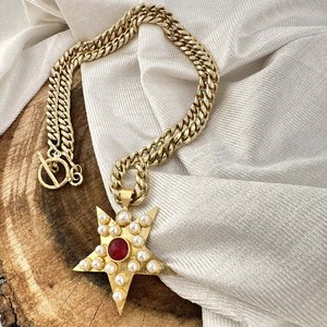 Producto Premium de moda, colgante chapado en oro de Big Star con collar de cuentas de perlas de piedras preciosas para ocasiones especiales - Product Image 3