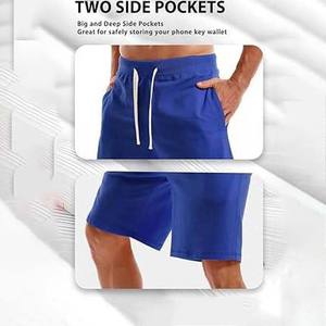 Pantalones cortos para correr para hombre, pantalones cortos de verano de secado rápido, transpirables, para entrenamiento de gimnasia, pantalones cortos para correr, ropa deportiva con bolsillos, cintura elástica - Product Image 2