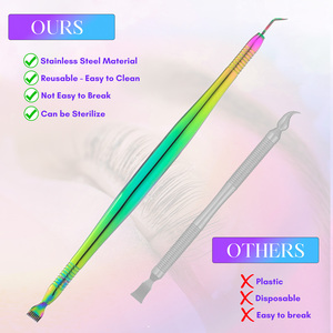 Separador de Pestañas de Marca Privada, Herramienta para Lifting de Pestañas, Acero Inoxidable, Duradero, Antideslizante, para Salón de Belleza y Uso Profesional - Product Image 2