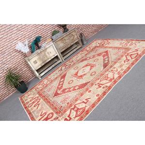 Tapis turc vintage 5,7 x 9,1 pieds, grand tapis, tapis en laine rouge - Product Image 1