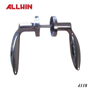 Poignée de porte à levier en acier inoxydable ALLWIN 4114, design torsadé, pour usage hôtelier - Product Image 5