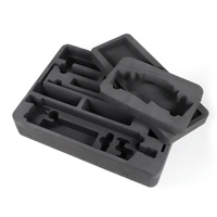 Boîte à outils en mousse EVA personnalisée noire découpée Plateau antistatique pour emballage Matériau de protection et de rembourrage Boîte à outils CNC en mousse