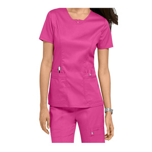 Traje médico de mayor tendencia Diseño de cremallera de moda en poliéster Rayón Spandex Nuevo estilo Uniformes de hospital Trajes médicos - Product Image 1