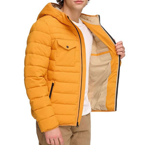 Veste matelassée légère de haute qualité pour femmes avec col montant et fermeture à boutons Tissu en toile avec logo personnalisé pour hommes - Product Image 2