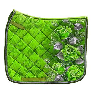 Sous-selle de dressage en satin par sublimation, motif floral élégant, type Numnah Euro Cavall - Product Image 2