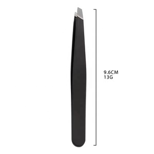 Pinzas Profesionales de Acero Inoxidable con Punta Curva Inclinada para Cejas y Pestañas con Eliminación Precisa de Pelos Faciales - Product Image 4