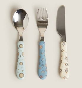 Flatware kim loại Bộ đồ ăn mới nhất thiết kế tay sơn xử lý muỗng nĩa dao kéo nhà bếp dao kéo đồ ăn dao muỗng nĩa - Product Image 6