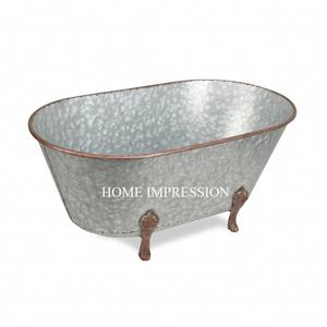 Macetas de Metal Galvanizado Martillado, Diseño Clásico Moderno, Resistentes al Calor, Macetas de Alta Calidad para Decoración de Jardín, Venta al por Mayor - Product Image 6