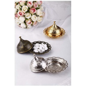 ชามช็อคโกแลตโลหะหรูหราพร้อมโดมของตกแต่งบ้านฟรี - Product Image 5