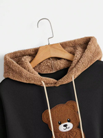 Sweat-shirt en fourrure polaire Sherpa avec logo personnalisé Meilleure qualité Sweat-shirts en fourrure pour hommes avec poche kangourou