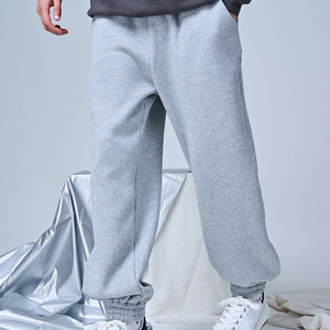 กางเกงวอร์มทรงหลวมมีกระเป๋าผ้าฝ้ายเทอร์รี่มีขาบานสำหรับผู้ชาย - Product Image 6