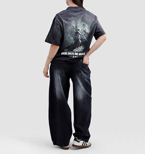 เสื้อยืดผ้าฝ้ายขนาดใหญ่มีสไตล์สำหรับสวมใส่สบายๆและในชีวิตประจำวัน - Product Image 5