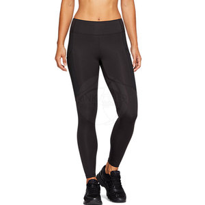 Leggings de fitness en spandex/polyester taille moyenne pour femmes respirant léger antibactérien longueur au genou Style décontracté Logo personnalisé - Product Image 4