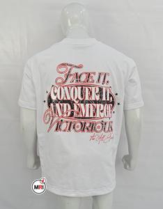 Venta al por mayor de alta calidad personalizado impreso camisas OEM pegatina de impresión de gran tamaño gota hombro estampado logotipos camisas para los hombres timbre - Product Image 5