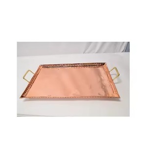 Bandeja de almacenamiento de alimentos rectangular para Decoración de mesa de hogar de Hotel, bandeja de servicio de cobre de alta calidad de tamaño personalizado - Product Image 3