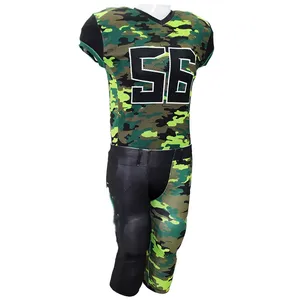 Ensembles d'uniformes de football américain personnalisés pour hommes-Polyester/coton à manches courtes respirant de haute qualité à vendre - Product Image 4