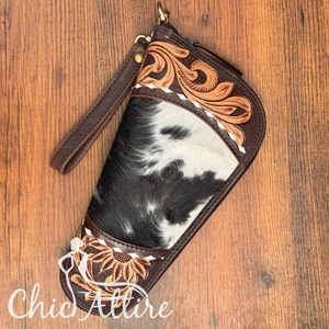 Hot Selling Hand <b>Tooled</b> <b>Leather</b> Tactical Gun Holster Cowhide <b>Leather</b> Gun Carry Case Concealed Carry Holsters Carrier for Hunt - Product Image 1