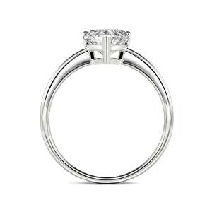 Jeulia Heart Cut <b>Solitaire</b> Sterling <b>Silver</b> Fashion Engagement <b>Ring</b> - Product Image 4