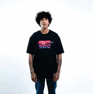 Camiseta básica lavada con ácido con logotipo personalizado para hombre Vintage de alta calidad para aspecto de algodón pesado ajuste de gran tamaño proveedor OEM - Product Image 1