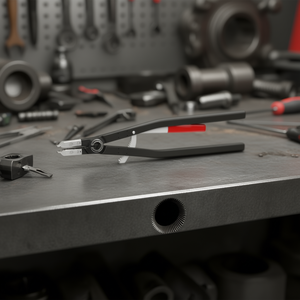 Pince à circlips Knipex noire thermolaquée avec dispositif de verrouillage pour circlips internes pour trous de fixation - Product Image 3