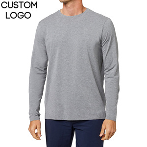 Vente flash T-shirt pour homme en coton 100% surdimensionné Logo personnalisé imprimé Design uni vierge Respirant Vêtements de sport d'été Manches longues - Product Image 1