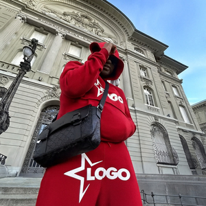 Conjuntos Deportivos Personalizados con Estampado Gráfico, Logotipo, Ropa Deportiva Urbana, Sudaderas con Capucha y Pantalones Deportivos para Hombre, Conjuntos Deportivos con Cordón para Hombre - Product Image 4