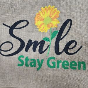 Bolso de compras de yute reutilizable plegable natural reciclado ecológico impreso con logotipo personalizado - Product Image 3