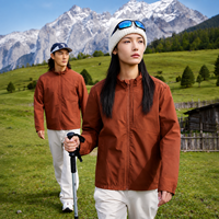 Chaqueta con Cuello Alto y Cierre para Hombre y Mujer, Tejido Elástico 150D, Resistente al Viento y al Agua, Gruesa y Cálida, Venta al Por Mayor