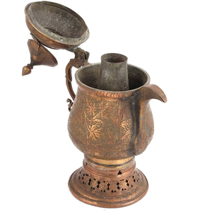 Antique Large Russian Brass <b>Coffee</b> Urn Loubat Antique & Copper 5 Lt Russian Imperial Urn <b>Turkish</b> Brass Hammer Samovar Wholesale - Product Image 4