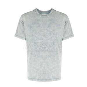 Camisetas de lavado ácido de manga corta de alta calidad para hombre, camisetas de lavado ácido con impresión de logotipo personalizado - Product Image 1