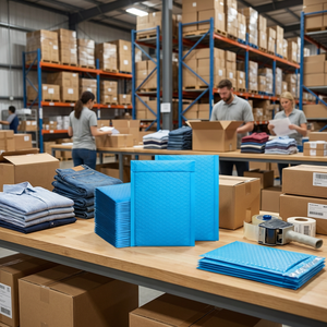 CCpackage Custom Blue <strong>Bubble</strong> <strong>Mailer</strong> Waterproof Padded Shipping Bag With Custom Logo Self Seal Poly <strong>Mailer</strong> for Business - Product Image 3