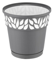 AFOSSA 1,25LT Pot de fleurs en plastique PP marron durable et léger, élégant, avec découpe, suspendu, pour intérieur/extérieur, multi-usages, moderne